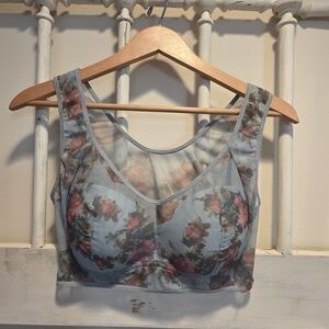 Victoria's Secret Light Blue Floral Bralette